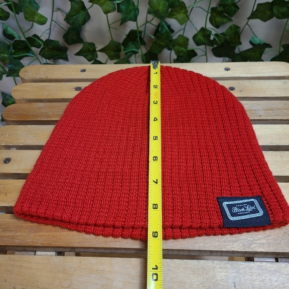 Carling Black Label Unisex Red Knit Winter Hat Beanie - Picture 8 of 10